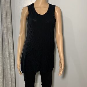 Logo Layers by Lori goldstein black tank top